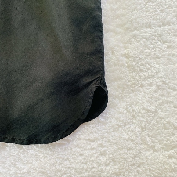 Madewell Drawstring Racerback 100% Silk Daybreak Dress in Black | Size 10 - Picture 5 of 8